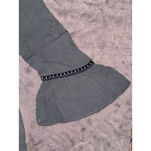 Ultrapink Womens Boho Chic Gray Tunic Top With Beaded Details & Bell Sleeves Siz - Picture 3 of 8